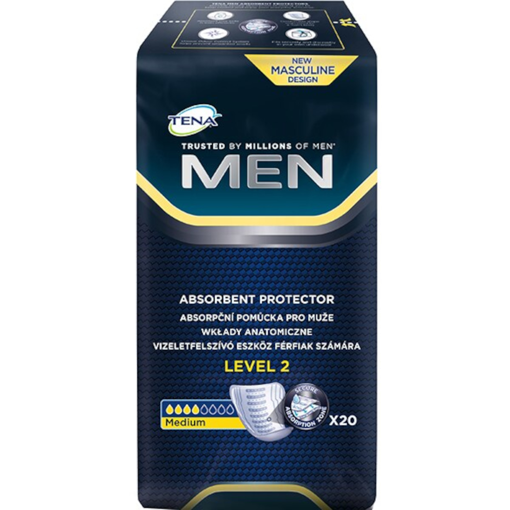 Absorbante pentru incontinenta urinara Tena Men Level 2, 20 buc