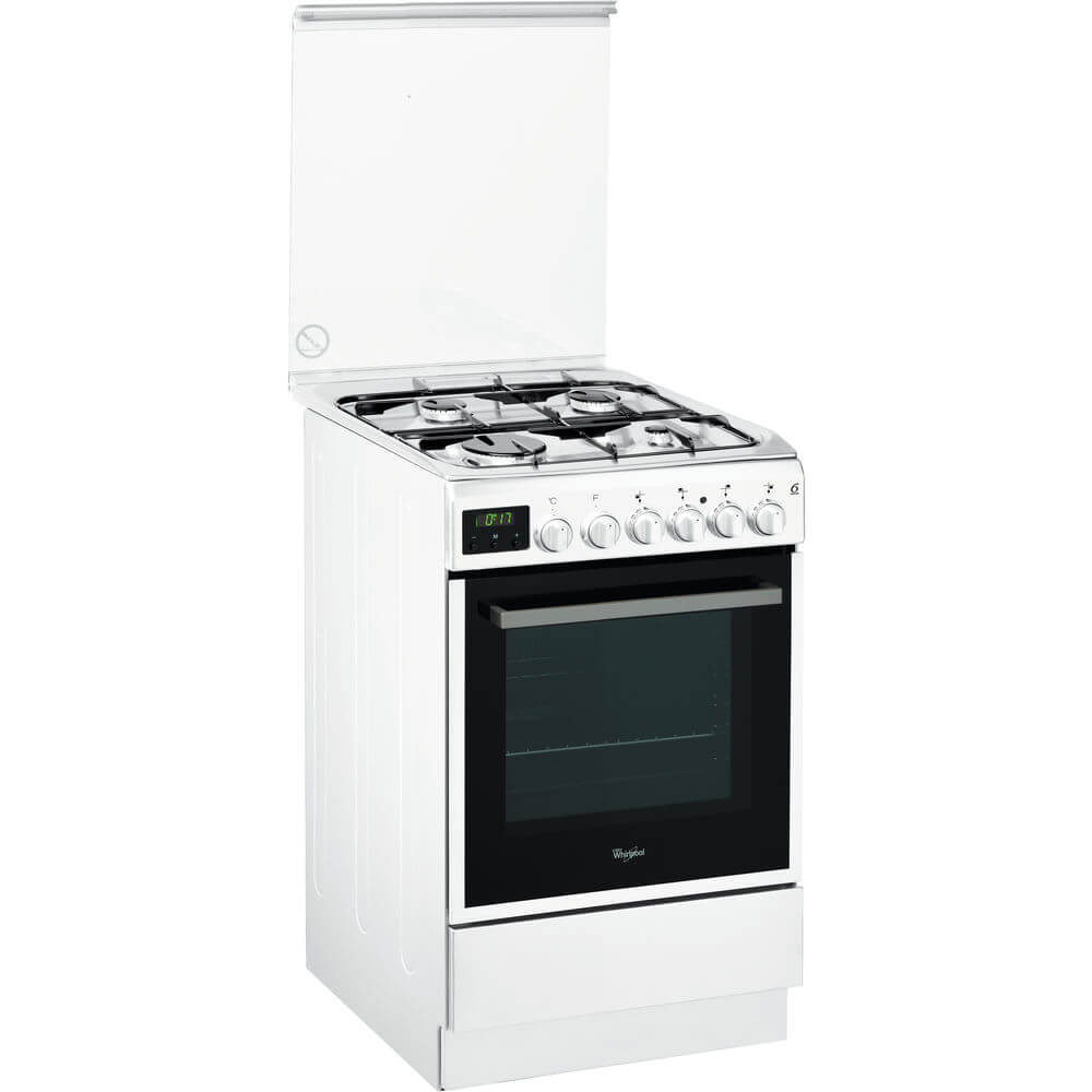 Aragaz mixt Whirlpool ACWT 5G311/WH, Cuptor electric, Grill, 4 arzatoare 