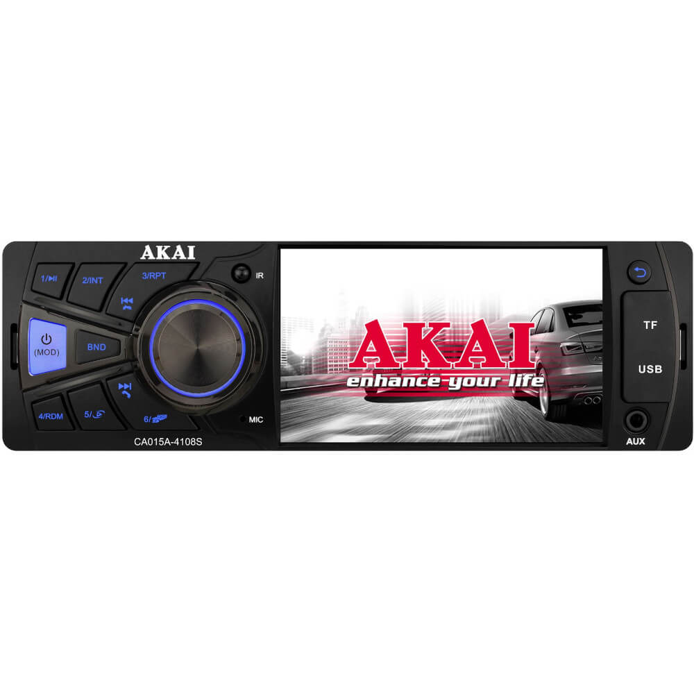Media Player Auto Akai CA015A-4108S, Display 4?, 4 x 25W, USB, SD, AUX