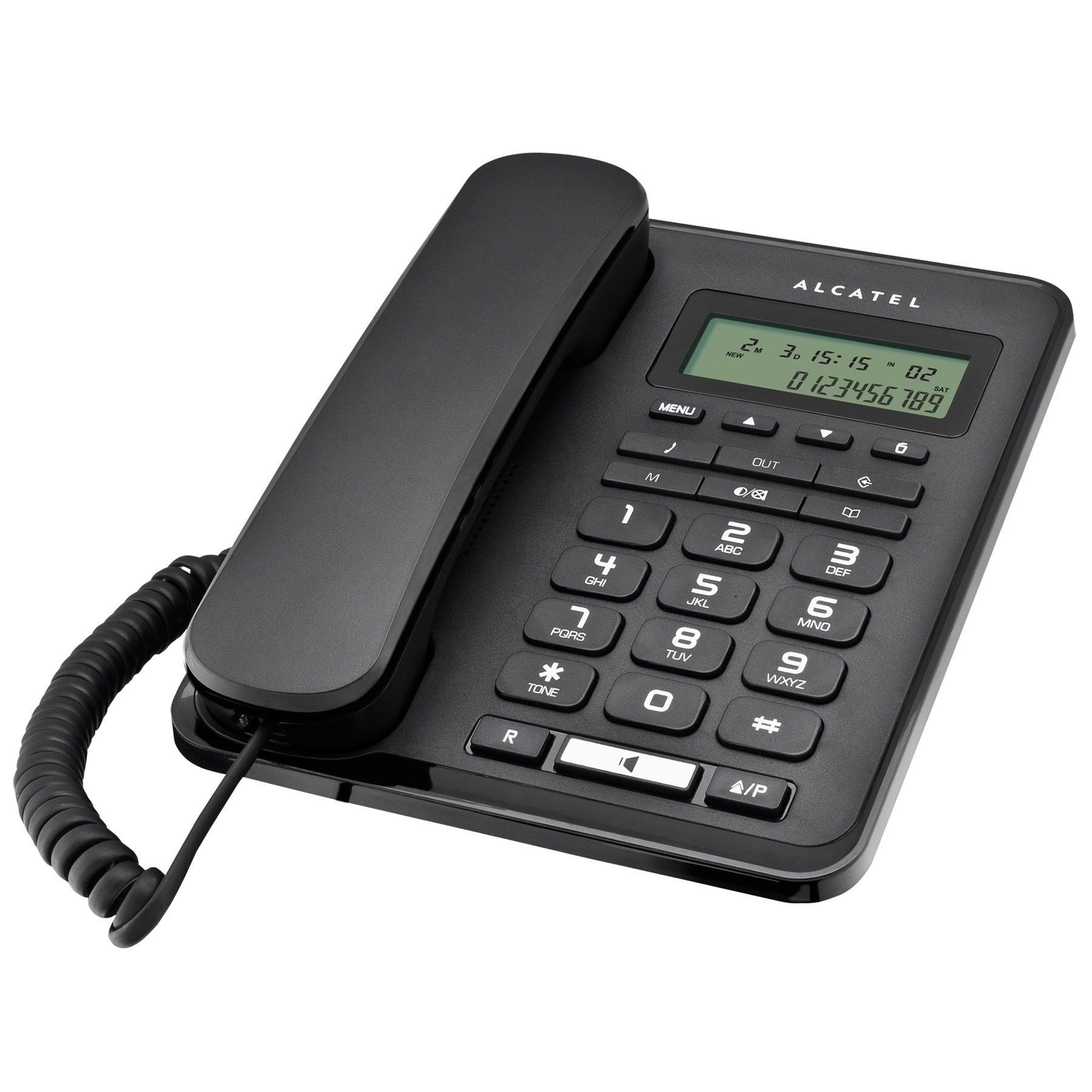 Telefon cu fir Alcatel T50, Negru