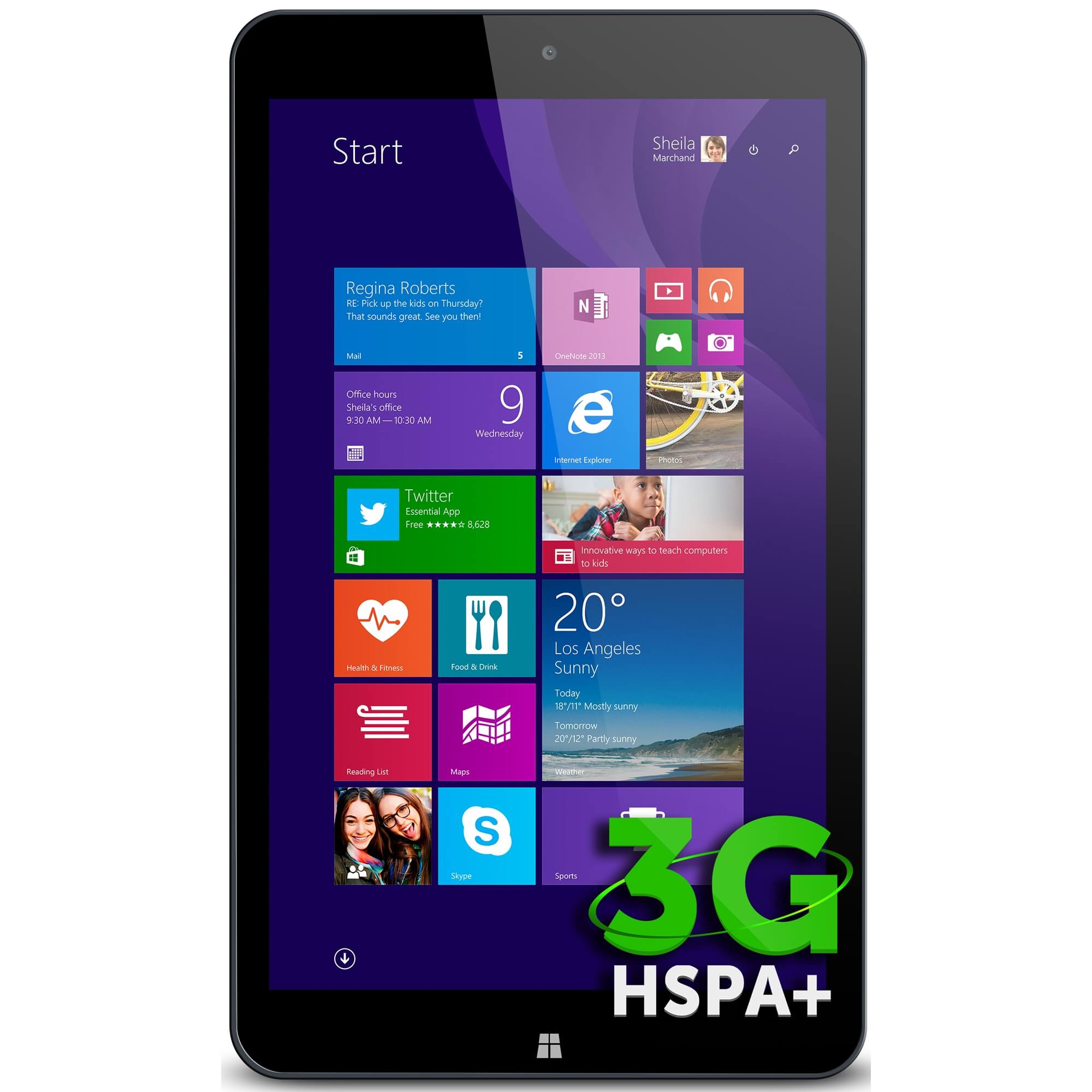  Tableta Allview Wi8G, Quad-Core, 8", 16GB, Alb 