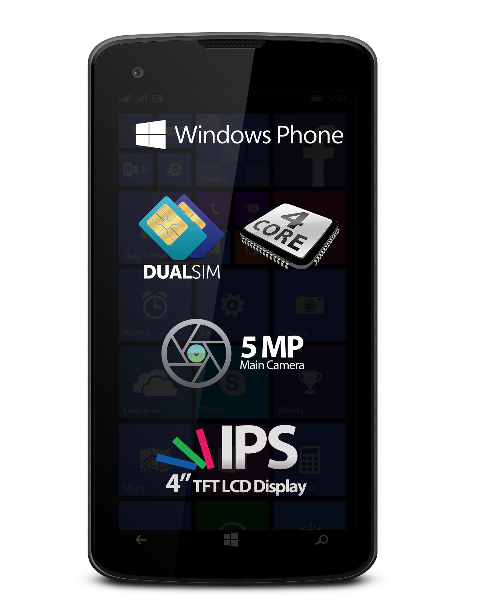 Telefon mobil Allview Impera M, 4GB, Dual SIM, Negru 