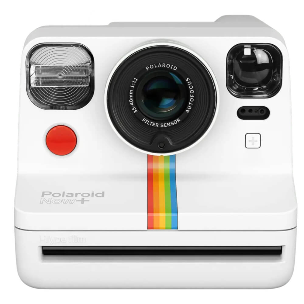 Aparat Foto Instant Polaroid Now+, I-Type, 5 filtre pentru obiectiv, Alb