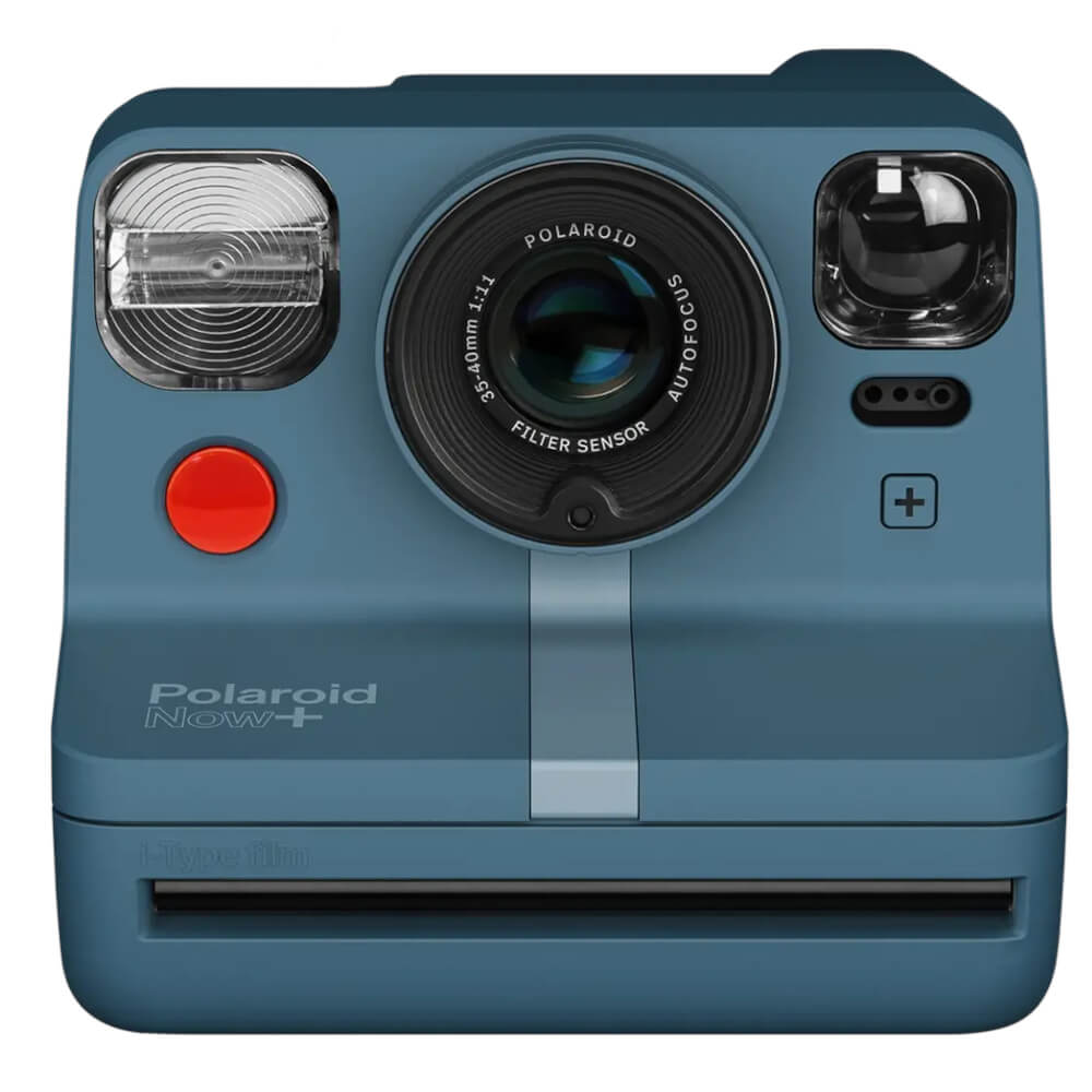 Aparat Foto Instant Polaroid Now+, I-Type, 5 filtre pentru obiectiv, Albastru