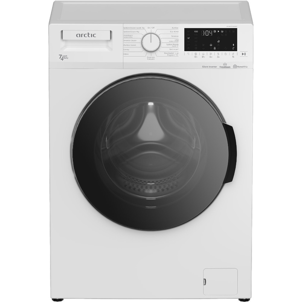 Masina De Spalat Rufe Cu Uscator Arctic Aplwd741262wst, 1200 Rpm, Spalare 7 Kg, Uscare 4 Kg, Motor Silent Inverter, Homewhiz, Conectare Bluetooth, Extrasteam, Downloaded Program, Clasa D