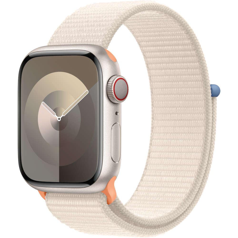 Apple Watch S9, Cellular, 41mm, Starlight Aluminium Case, Starlight Sport Loop