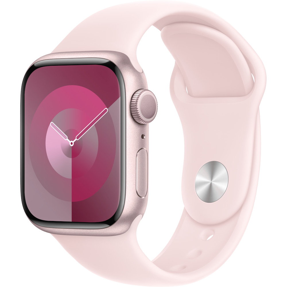 Apple Watch S9, Gps, 41mm, Pink Aluminium Case, Light Pink Sport Band - M/l