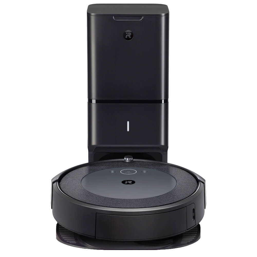 Poze Aspirator robot iRobot Roomba I3+ Dark 3554, Wi-Fi, 75 min, 26 Wh, 32kWh/an, Control prin aplicatie, Alexa & Google, Li-Ion, Golire automata, Senzori anti-cadere, Gri