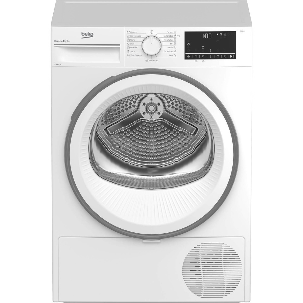 Uscator de rufe Beko B3T69110, Condensare, 9 Kg, 15 programe, Clasa B