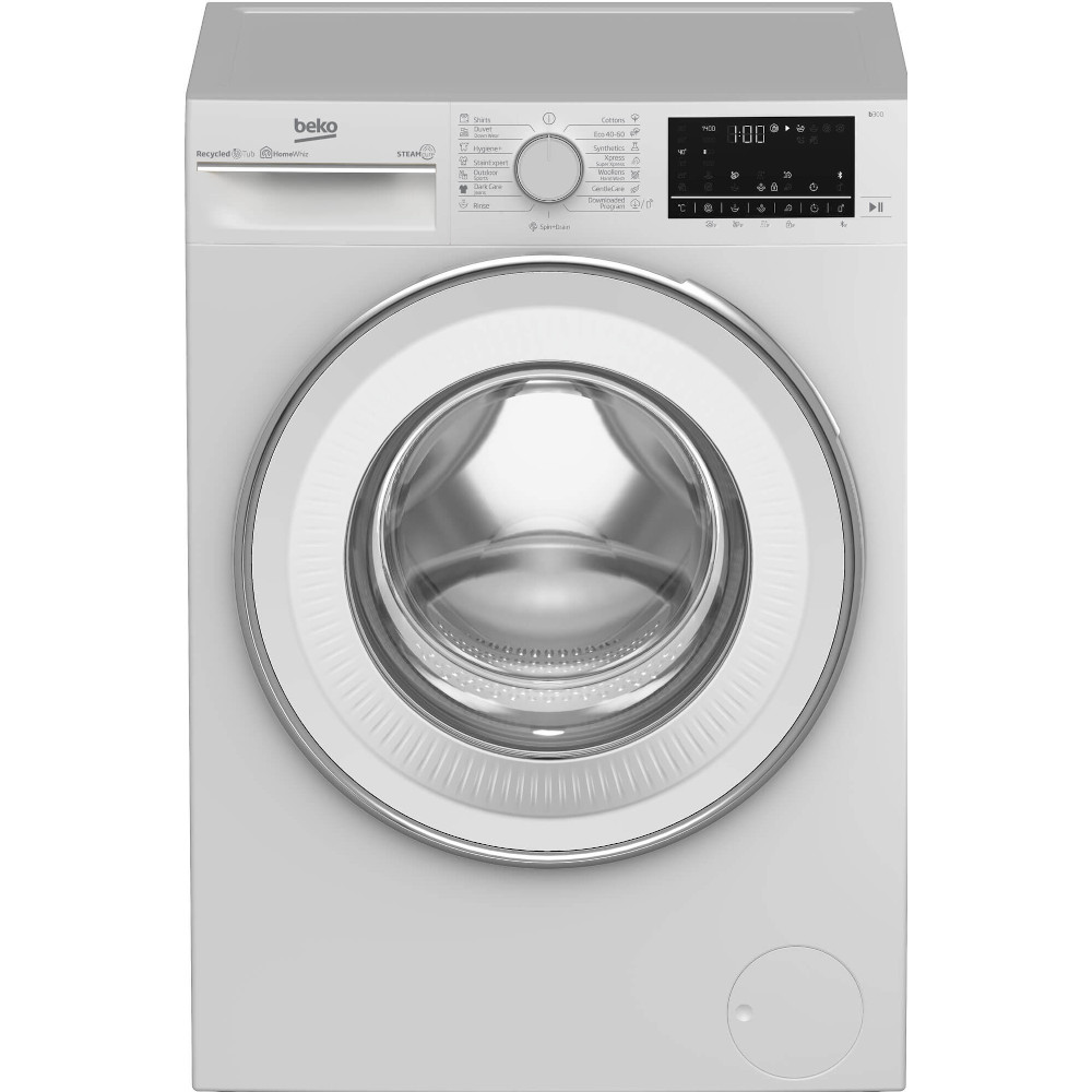 Masina De Spalat Rufe Beko B3wfr79425wb, 9 Kg, 1400 Rpm, Recycled Tub, Silent Tech, Motor Prosmart Inverter, Homewhiz, Addxtra, Aquawave, Optisense, Steamcure, Clasa B