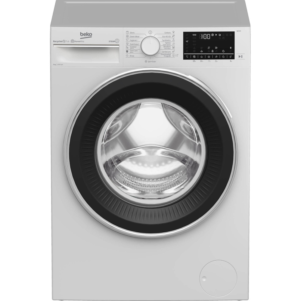 Masina De Spalat Rufe Beko B3wfu7922wb, 9 Kg, 1200 Rpm, Recycled Tub, Silent Tech, Motor Prosmart Inverter, Homewhiz, Addxtra, Aquawave, Steamcure, Clasa C