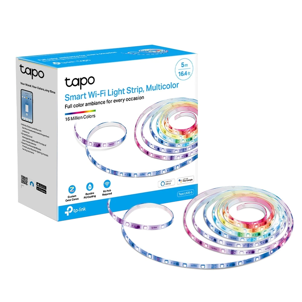 Banda LED inteligenta TP-Link Tapo L920-5, RGB, 2.1 cd, 5 metri, Wi-Fi