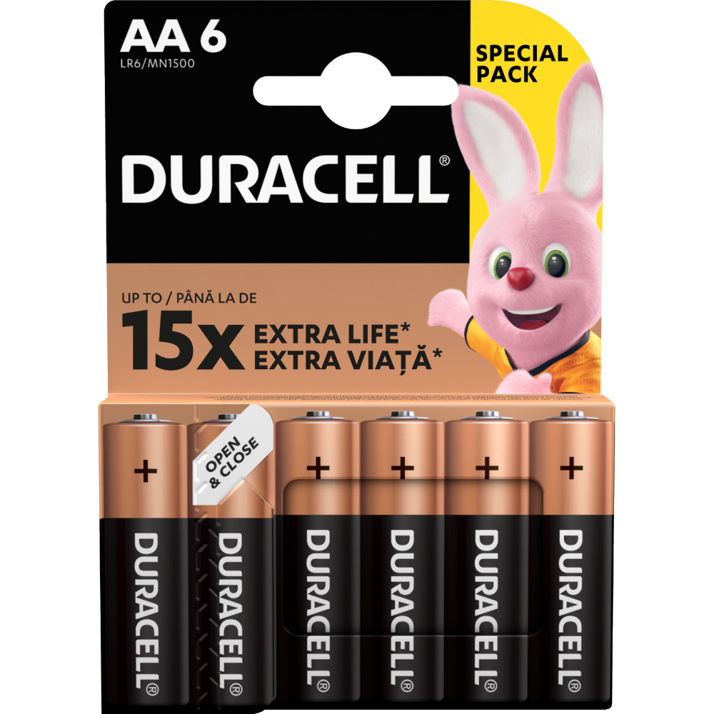 Baterii Duracell Basic AAK6, 6 buc