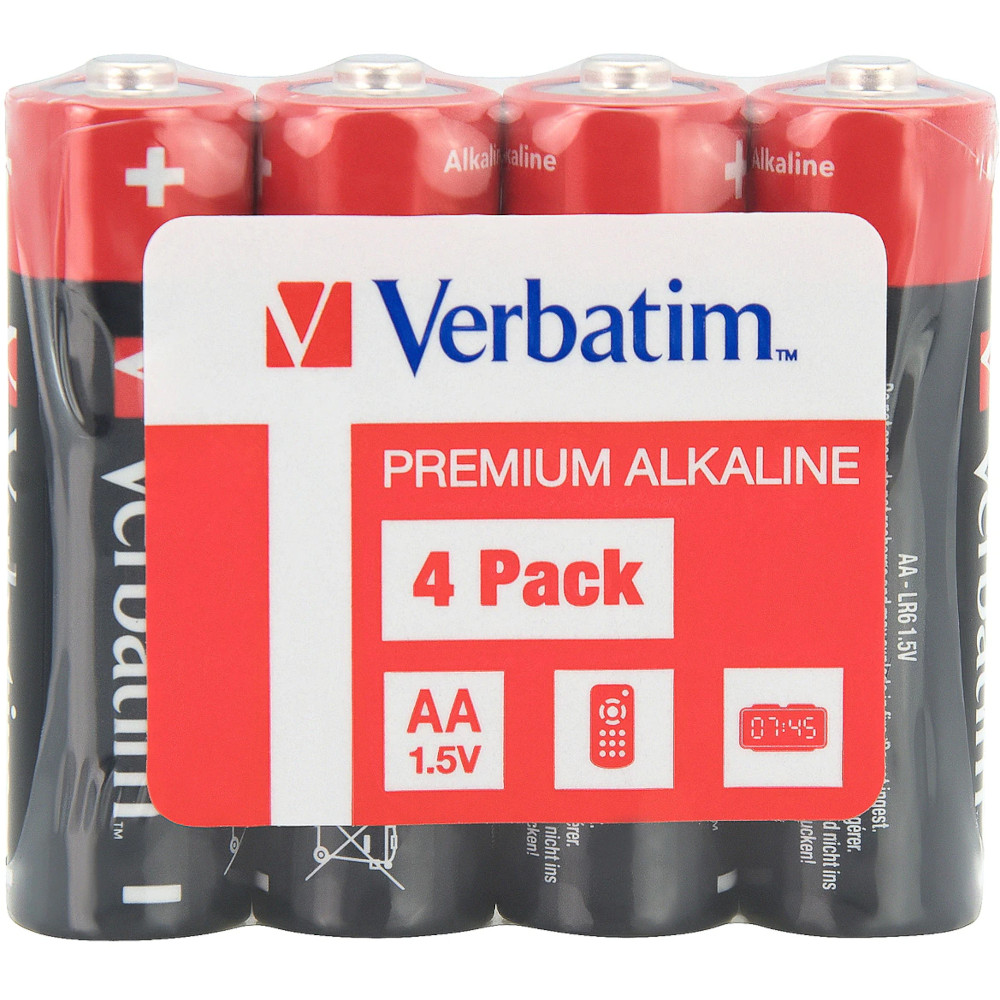 Baterii Verbatim Alkaline AA, 4 buc