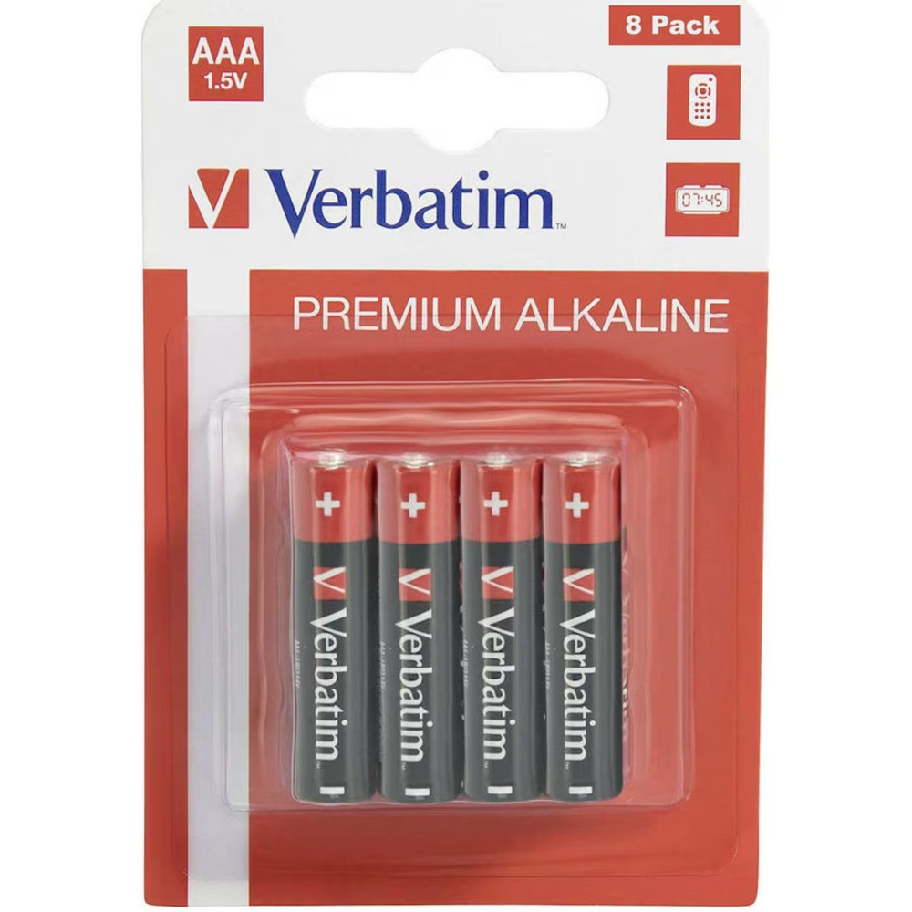 Baterii Verbatim Alkaline AAA, 8 buc