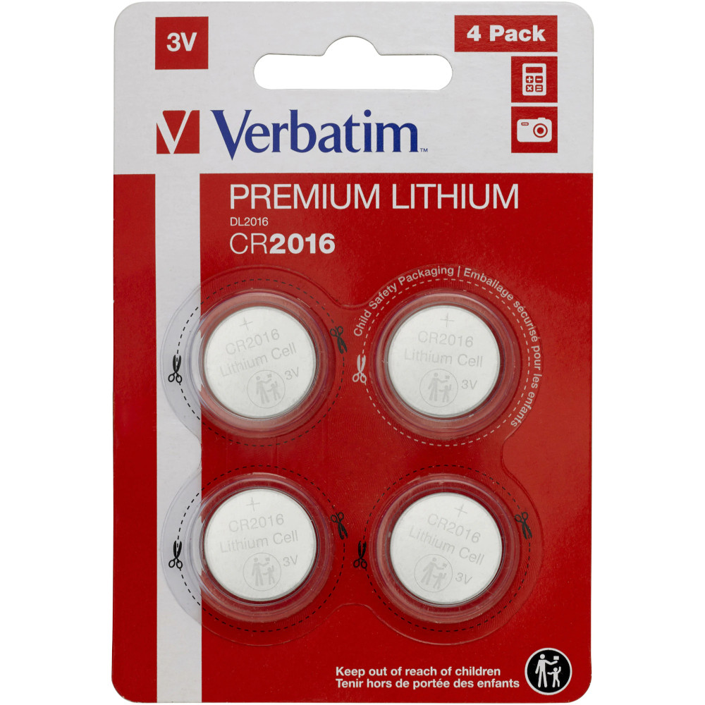 Baterii Verbatim Lithium CR2016 3V, 4 buc