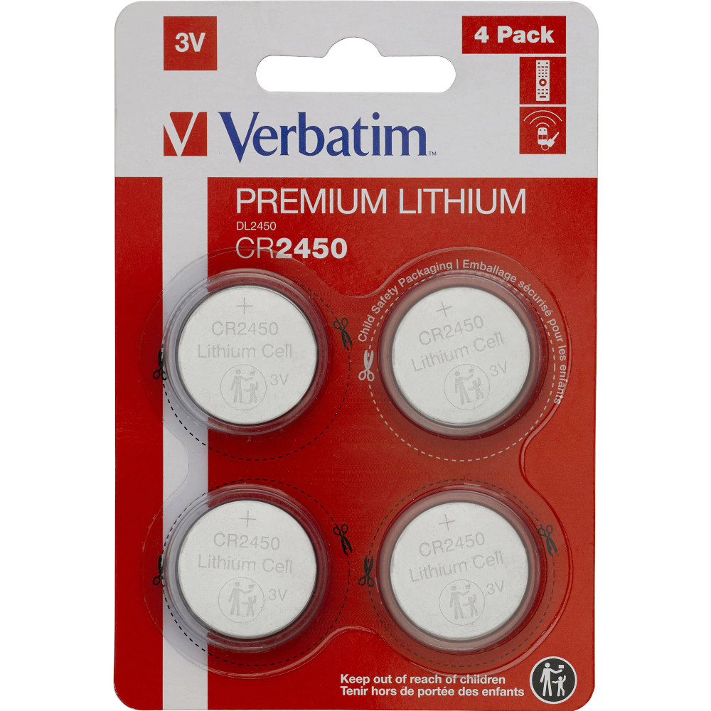 Baterii Verbatim Lithium CR2450, 4 buc