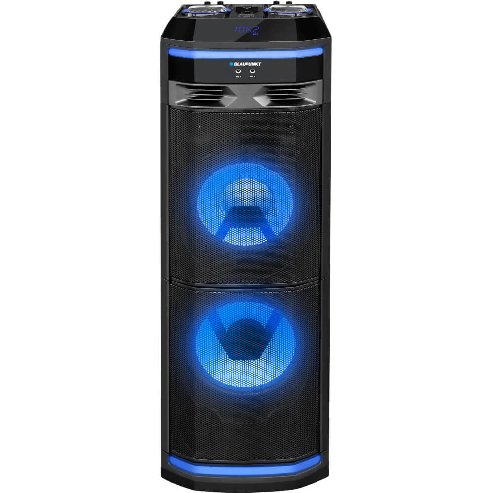 Boxa Portabila Profesionala Blaupunkt Ps11db, Bluetooth, Karaoke, Lumini Led, Negru/albastru, 1200w