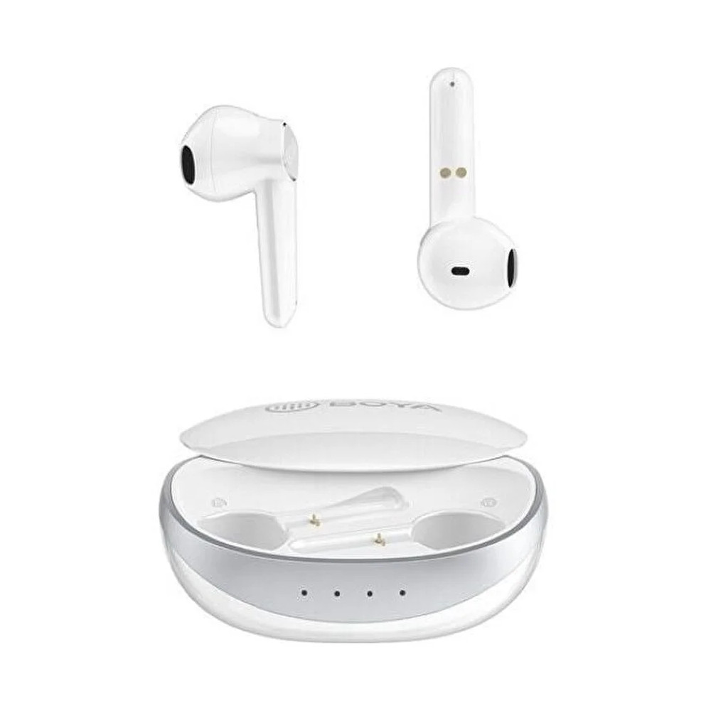 Casti True Wireless Boya Stereo, Bluetooth V5.1, USB-C, In-Ear, Alb