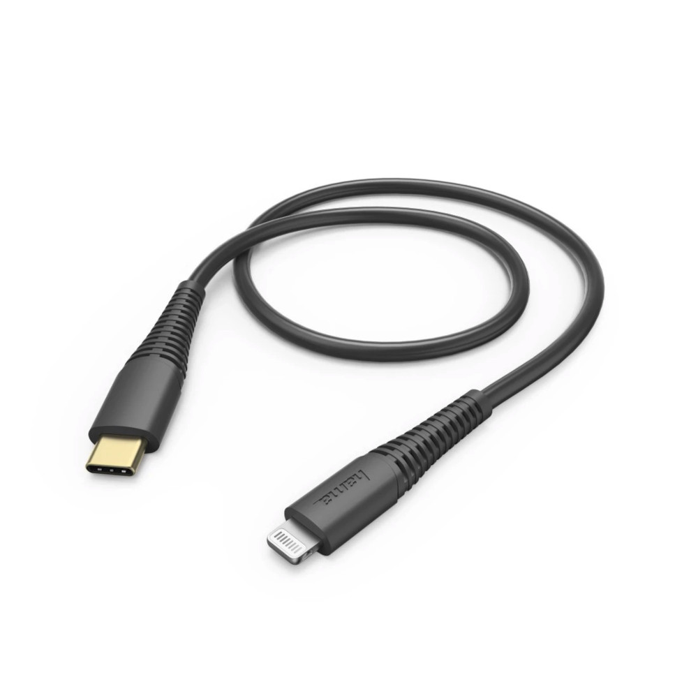 Cablu incarcare/date Hama 183308, 1.5 m, USB-C - Lightning, Negru