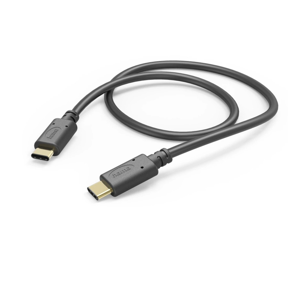  Cablu incarcare Hama 201589, USB-C - USB-C, 1m, Negru 
