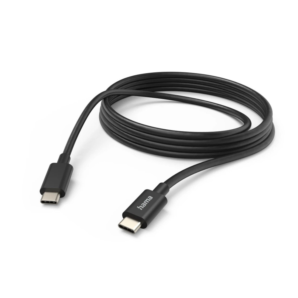 Cablu incarcare Hama 201593, USB-C - USB-C, 3m, Negru