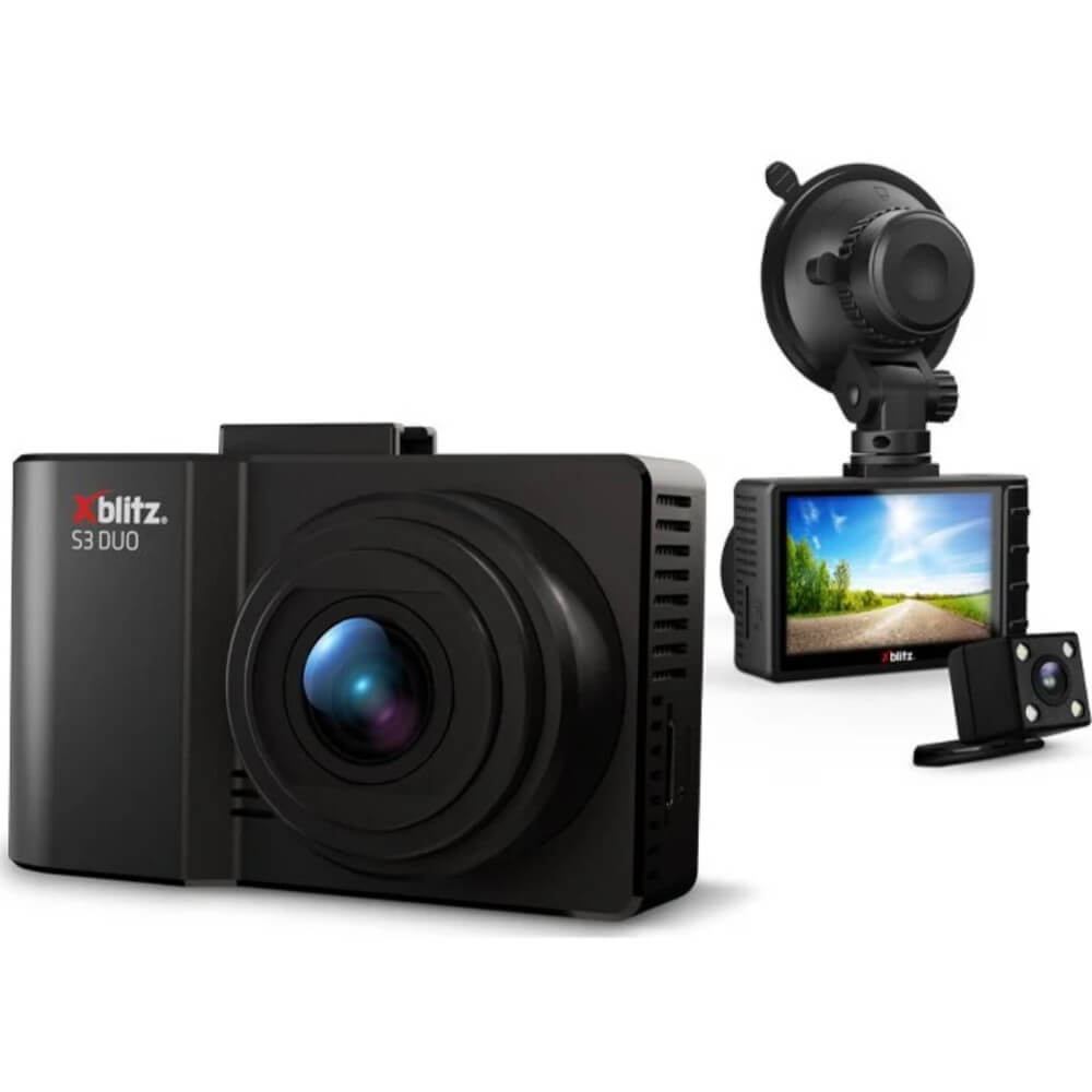 Camera Auto Video Dual Fata/spate, S3 Duo, Full Hd, Negru