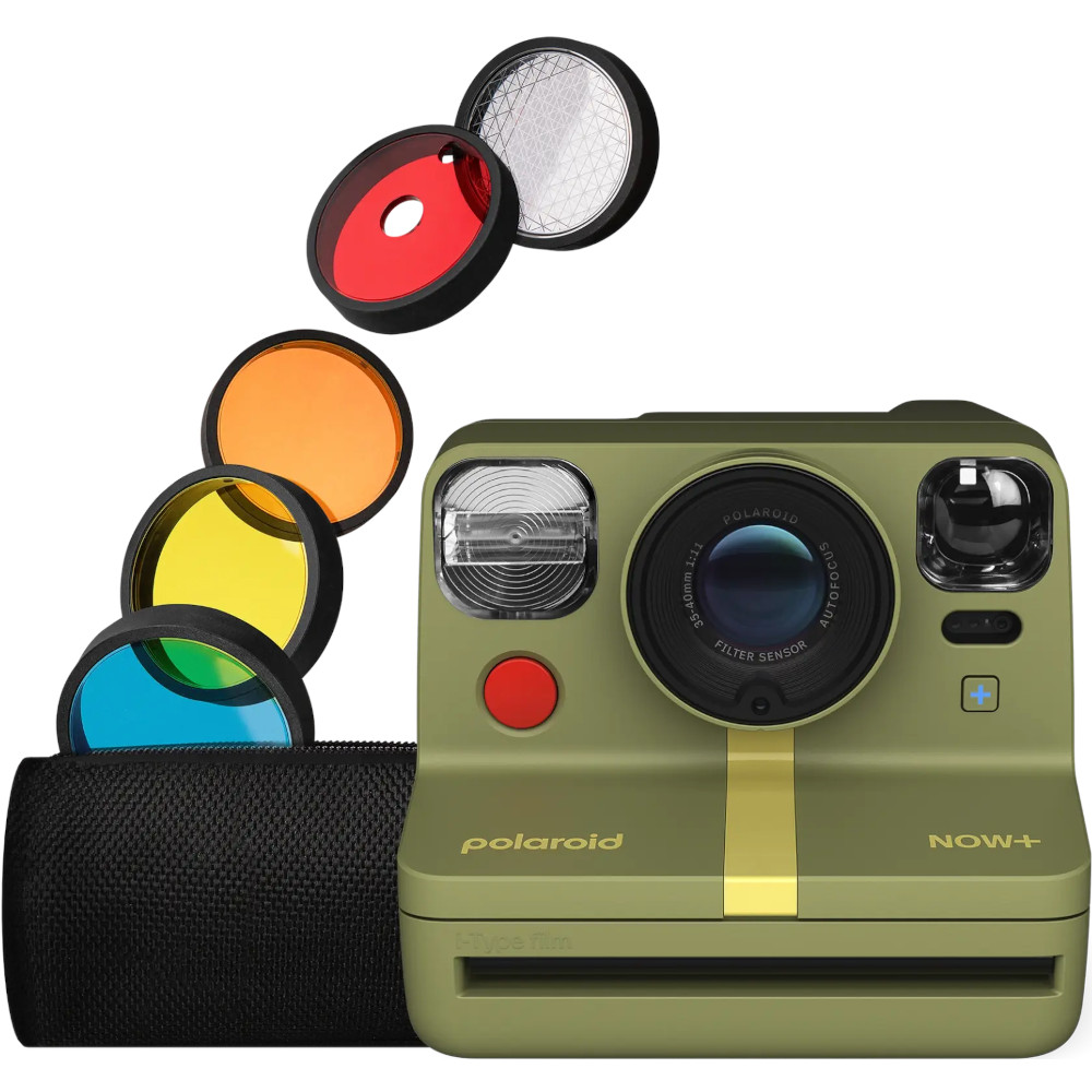 Aparat foto instant Polaroid Now Plus Generation 2, i-Type, USB, Bluetooth, Forest Green