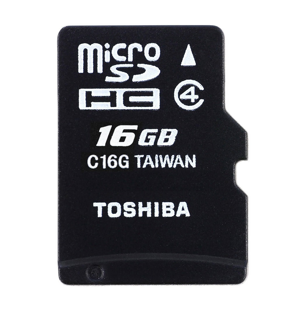  Card memorie Micro-SDHC Toshiba 16 GB, Class 4 + Adaptor 