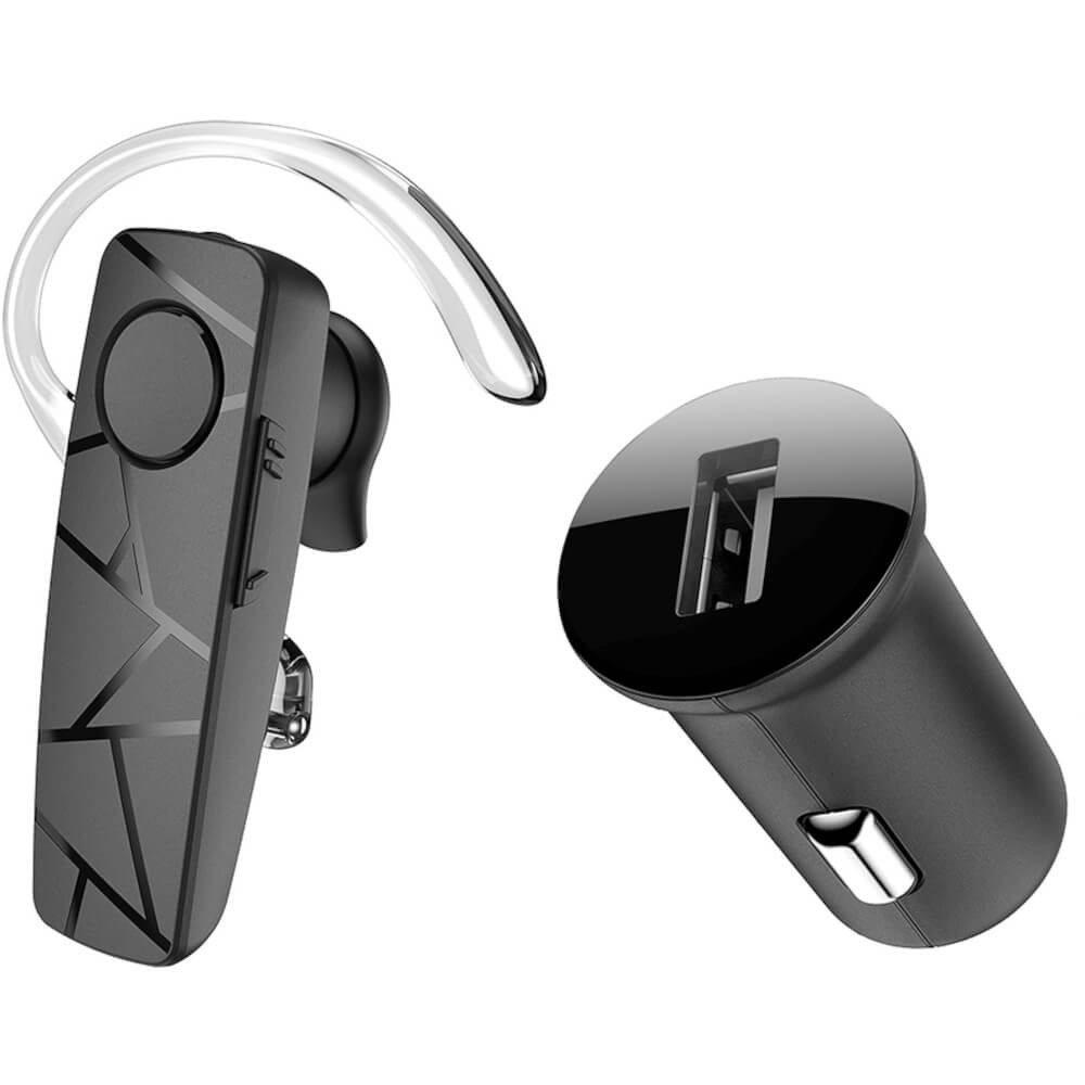 Casca In-Ear Bluetooth Tellur Vox 60, Multipoint, Incarcator Auto, Negru