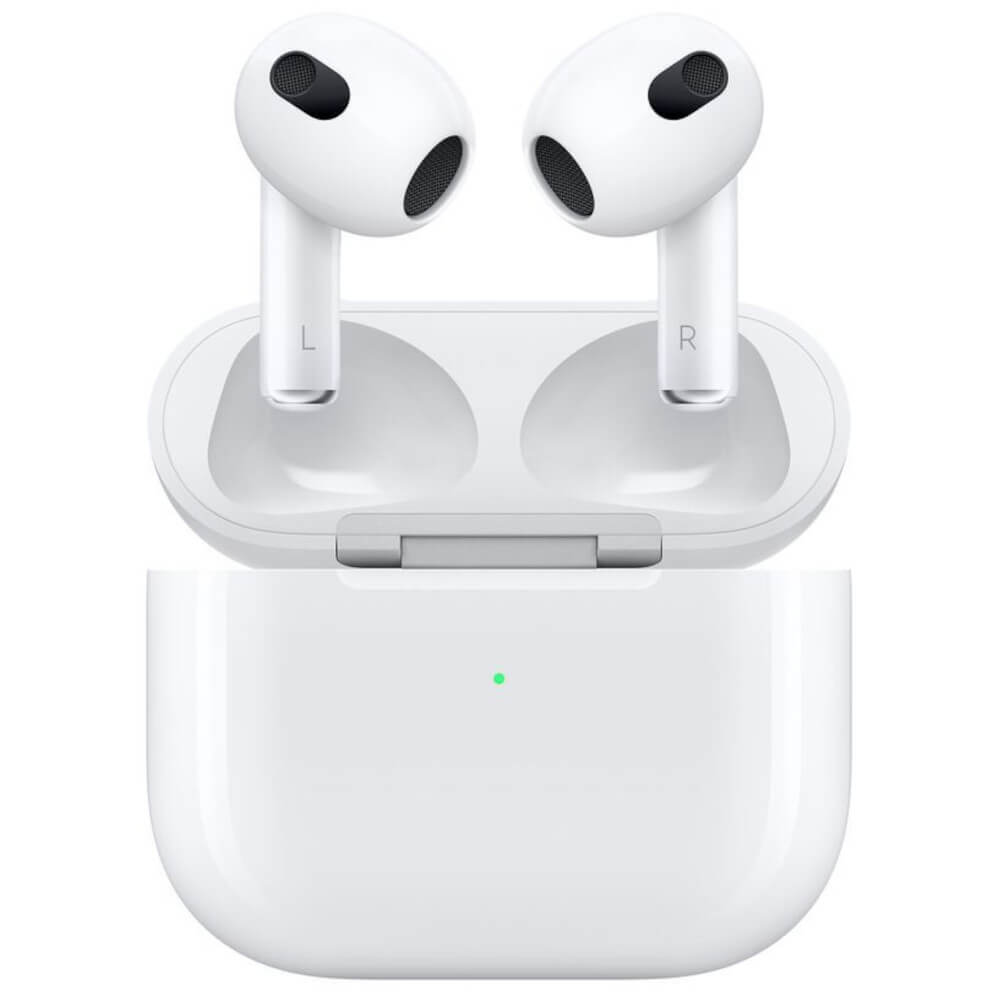 Casti True Wireless Apple AirPods Gen. 3, Incarcare Wireless, Bluetooth, Alb