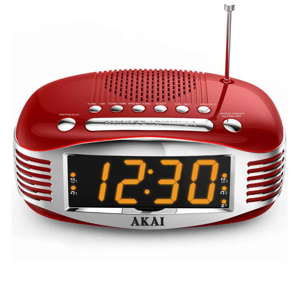  Ceas cu radio Akai CE1500, Rosu 