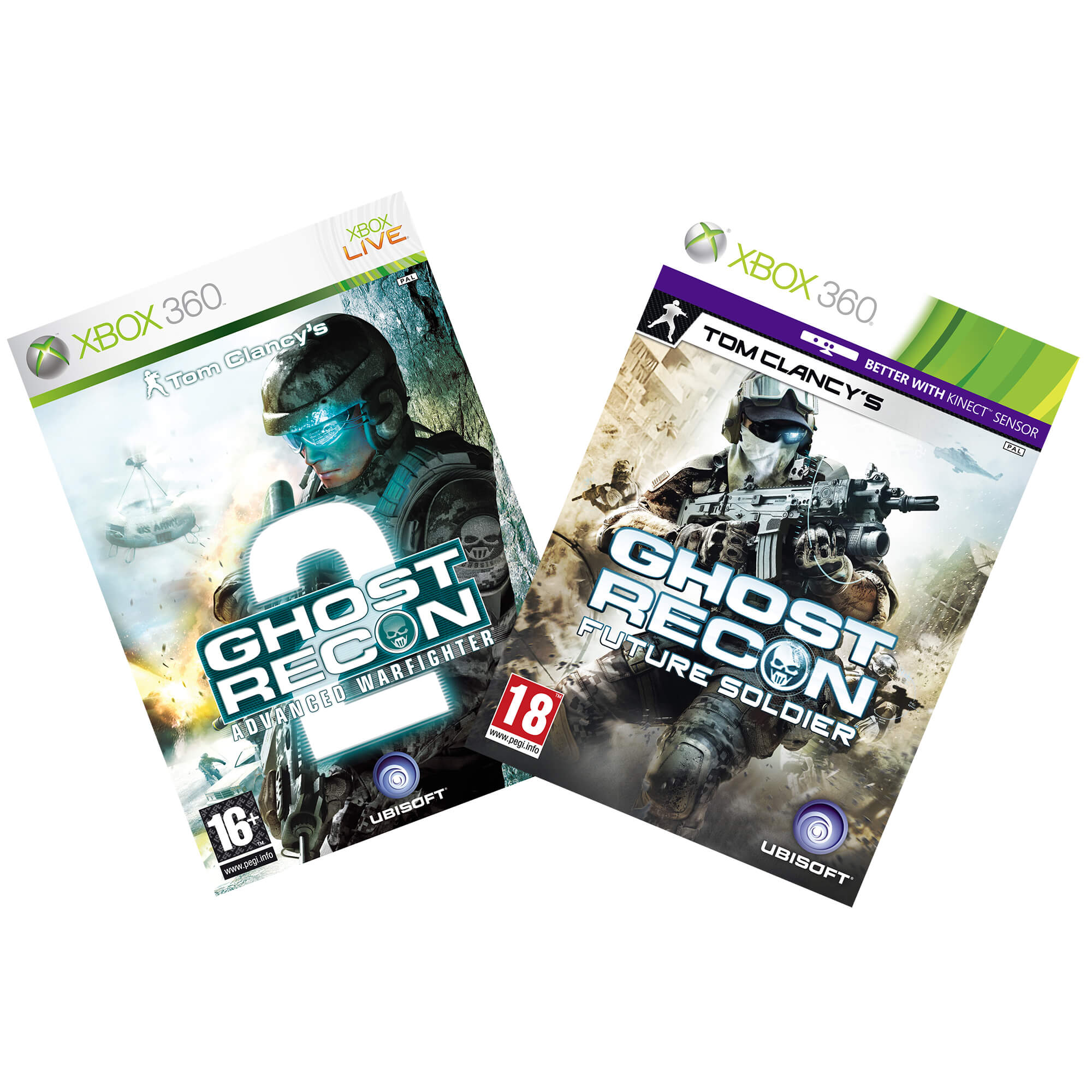  Joc Xbox 360 Pachet - Ghost Recon: Advanced Warfighter 2 + Ghost Recon: Future Soldier 