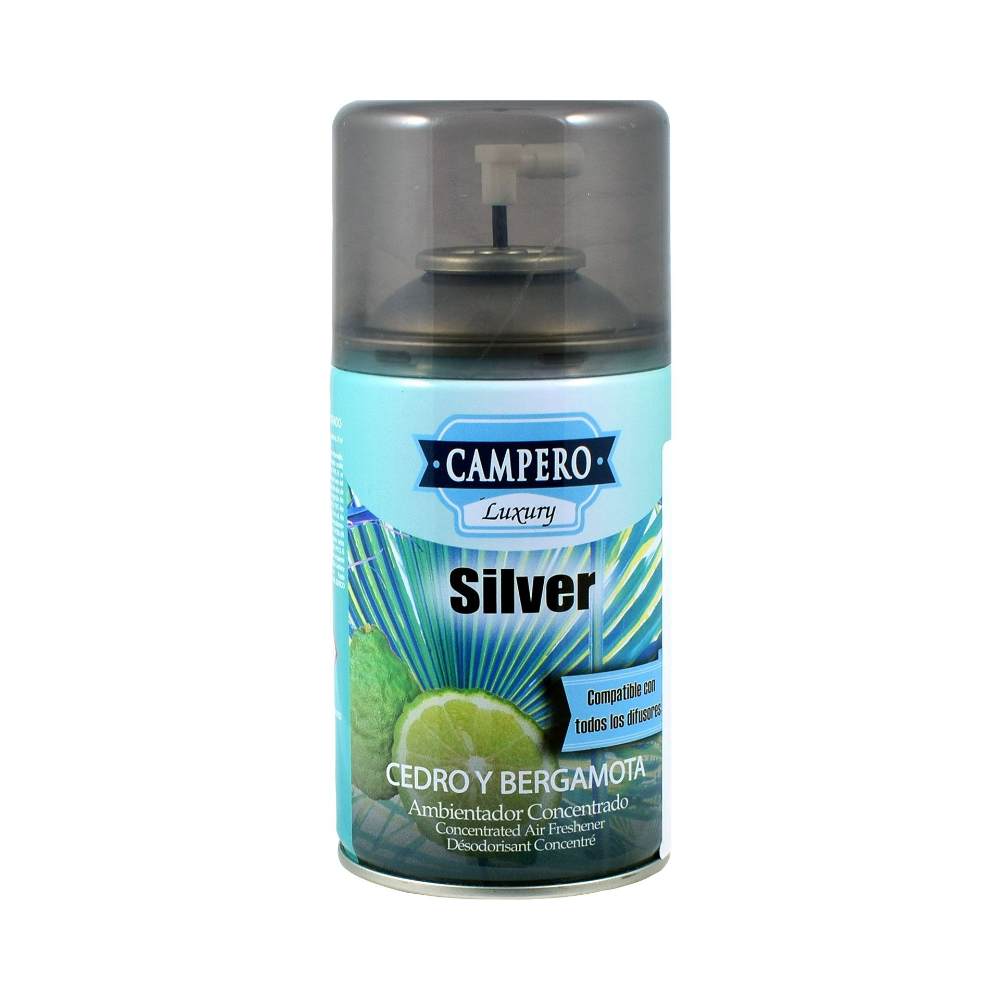 Rezerva Odorizant Camera Campero Luxury Silver, 250 ml, Parfum de Bergamota