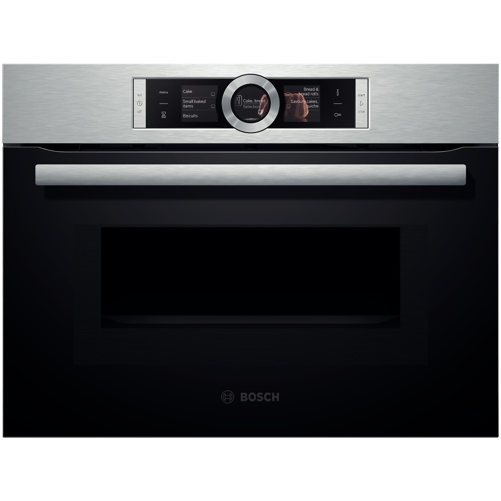  Cuptor incorporabil cu functie microunde Bosch CMG656BS1, Electric, 45 l, Grill, Inox 