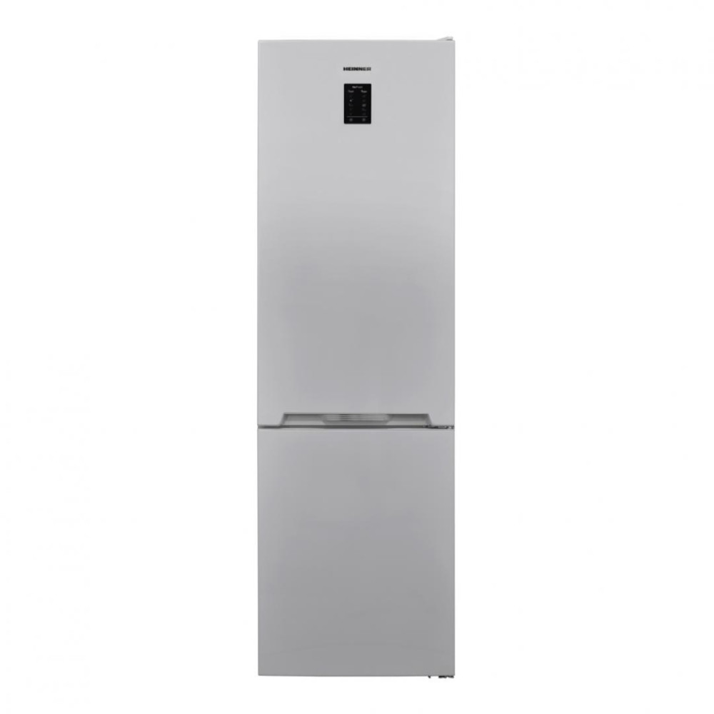 Combina frigorifica Heinner HCNF-V366SE++, No Frost, Freezer Shield, Control umiditate, Chiller, LED, Clasa E, 366 l, Argintiu