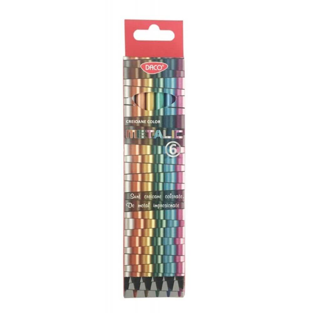 Set 6 Creioane Color DACO Metalic