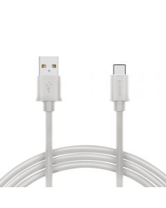 Cablu de date Devia USB - USB Type C, 1m, Alb_1