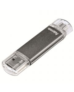 Memorie USB Hama Laeta Twin, 64GB, OTG, USB 2.0, Gri_001