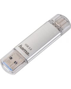 Memorie USB Hama C-Laeta Type-C 124163, 64 GB, OTG, USB 3.1/USB 3.0, Argintiu_1