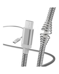 Cablu de date Hama Metal 183334, MicroUSB, 1.5, Argintiu_1