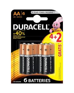 Baterii Duracell Basic AA, 4+2 buc
