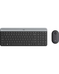 Kit tastatura + mouse wireless Logitech MK470, Slim, Negru Grafit_1