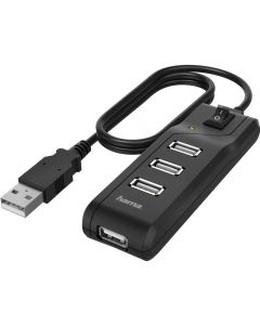 Hub USB Hama 200118, 4 porturi, USB 2.0, Negru_1