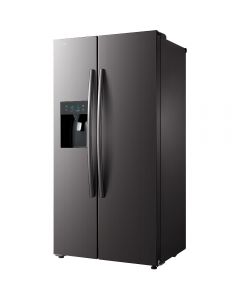 Side by Side Toshiba GR-RS660WE-PMJ, 490 l, No Frost, Dual Inverter, Display Touch Control, Ice Maker, Child Lock, Water Tank, Vacation Mode, Clasa A++, H 178.8 cm, Argintiu inchis