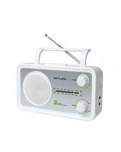 Radio portabil MUSE M-06 SW, 2 benzi FM/MW, AUX in, Iesire Jack 3.5 mm, Alb
