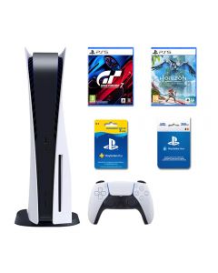 Consola PS5 SONY B Chassis 825GB, Gran Turismo 7, Horizon Forbidden, Membership 90 zile, Card PlayStation Store 250 RON