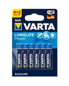 Baterii Varta Longlife Power AAA, 4+2 buc
