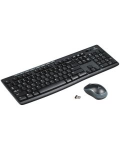 Kit Tastatura + Mouse fara fir Logitech MK270 920-004508, USB, Negru