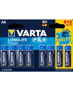 Baterie Varta Longlife Power AA, 6+2 buc